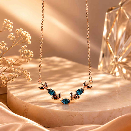Zarova Minimalist Leaf Pendant Necklace - Premium Tarnish-Free Jewelry