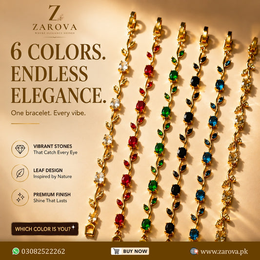 Zarova Minimalist Leaf Bracelet - Premium Tarnish-Free Jewelry